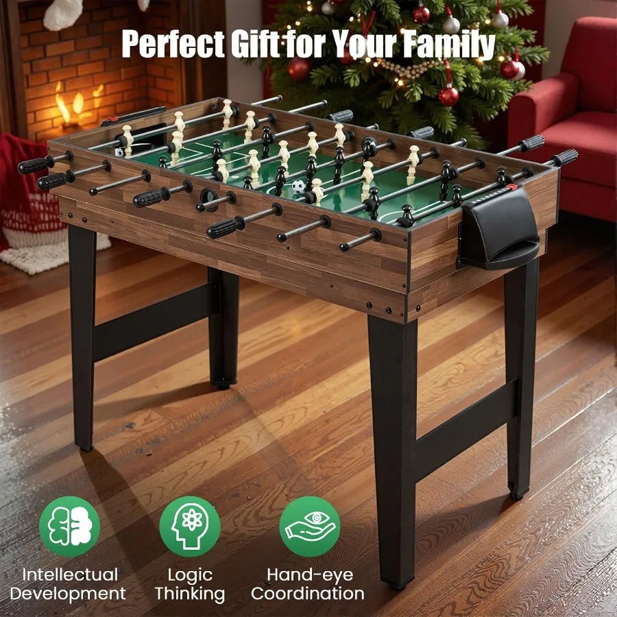 Multi Game Table 10 in 1 Combo Game Table with Foosball Hockey Pool Ping Pong Shuffleboard Bowling and 4 Board Games Versatile