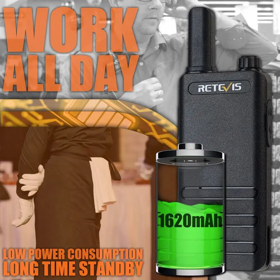 RT22P Walkie Talkies,New Version of RT222.0,Portable FRS TwoWay Radios,Compact,1620mAh Battery,2 Way Radio Walkie Talkie for Com