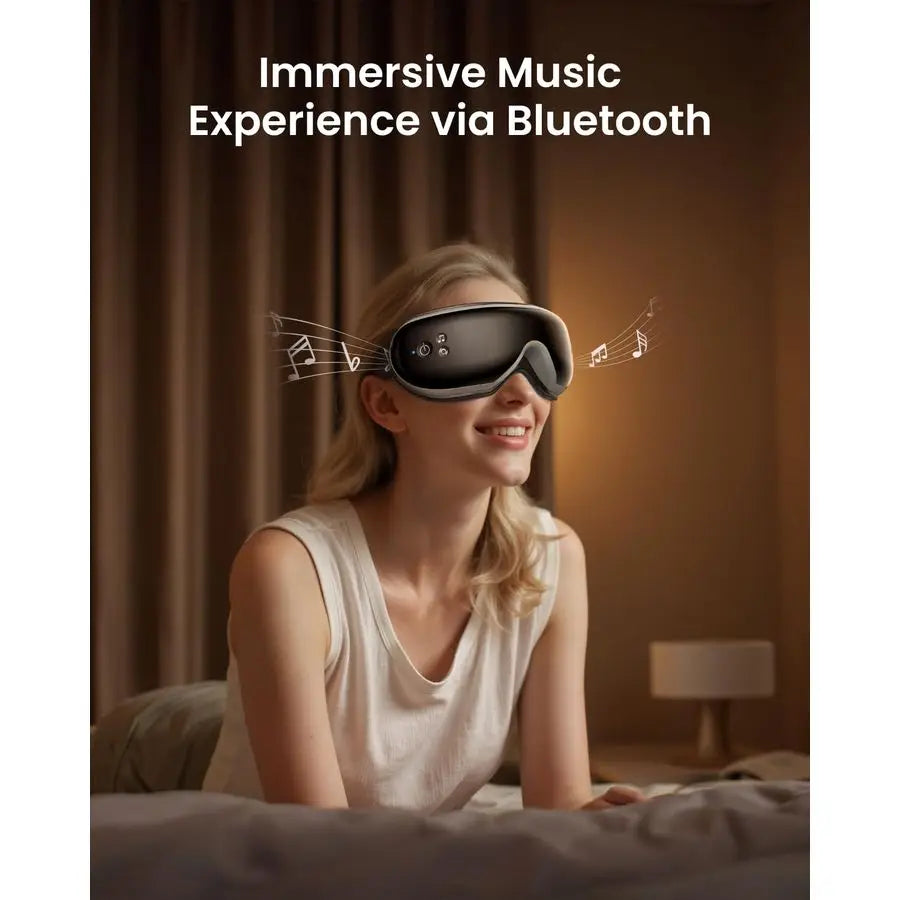 Eyeris 1 Eye Massager with Remote, Christmas Birthday Gifts for Women Men, FSA Eligible HSA Sleep Mask with Heat, Compression, H