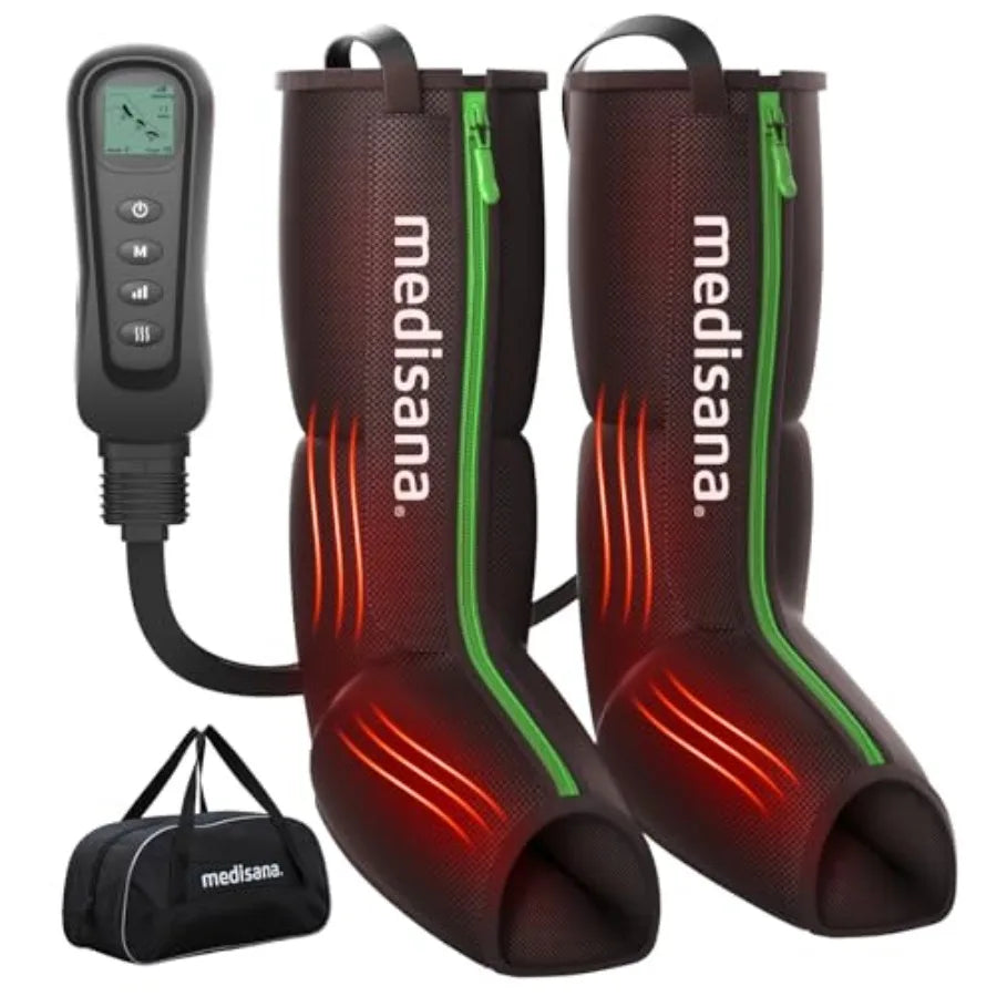 Medisana Leg Massagers with Heat and Compression for Improved Circulation and Muscle Pain Relief Foot and Calf Massager Machine