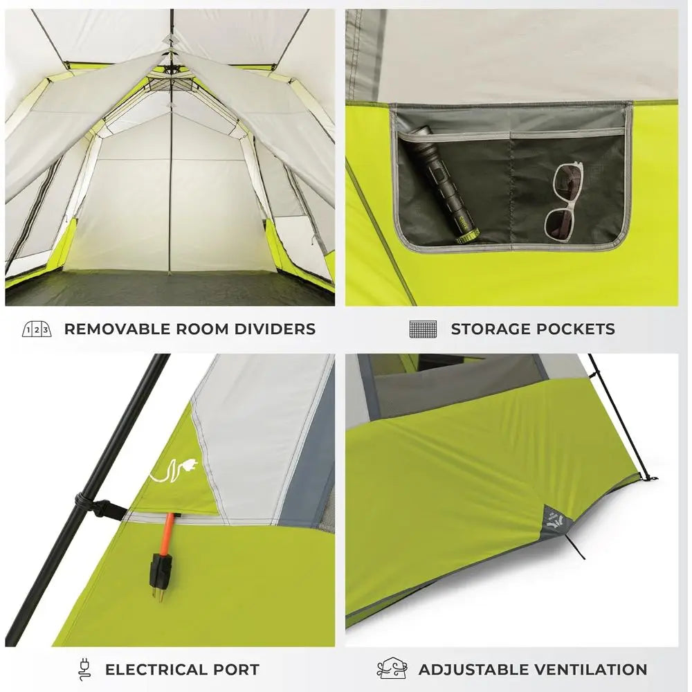 Family Cabin Tents for 6-12 People: Multi-Room Camping with Storage and Accessories