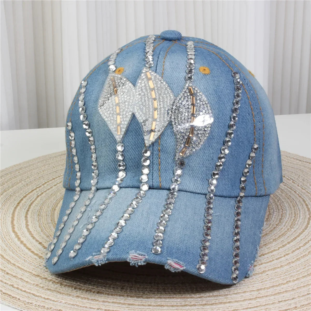 Wholesale Denim Baseball Caps Bling Rhinestone "TAKE ""LOVE" Heart  Snapback Hat A Dozen 12 pieces Mixed order