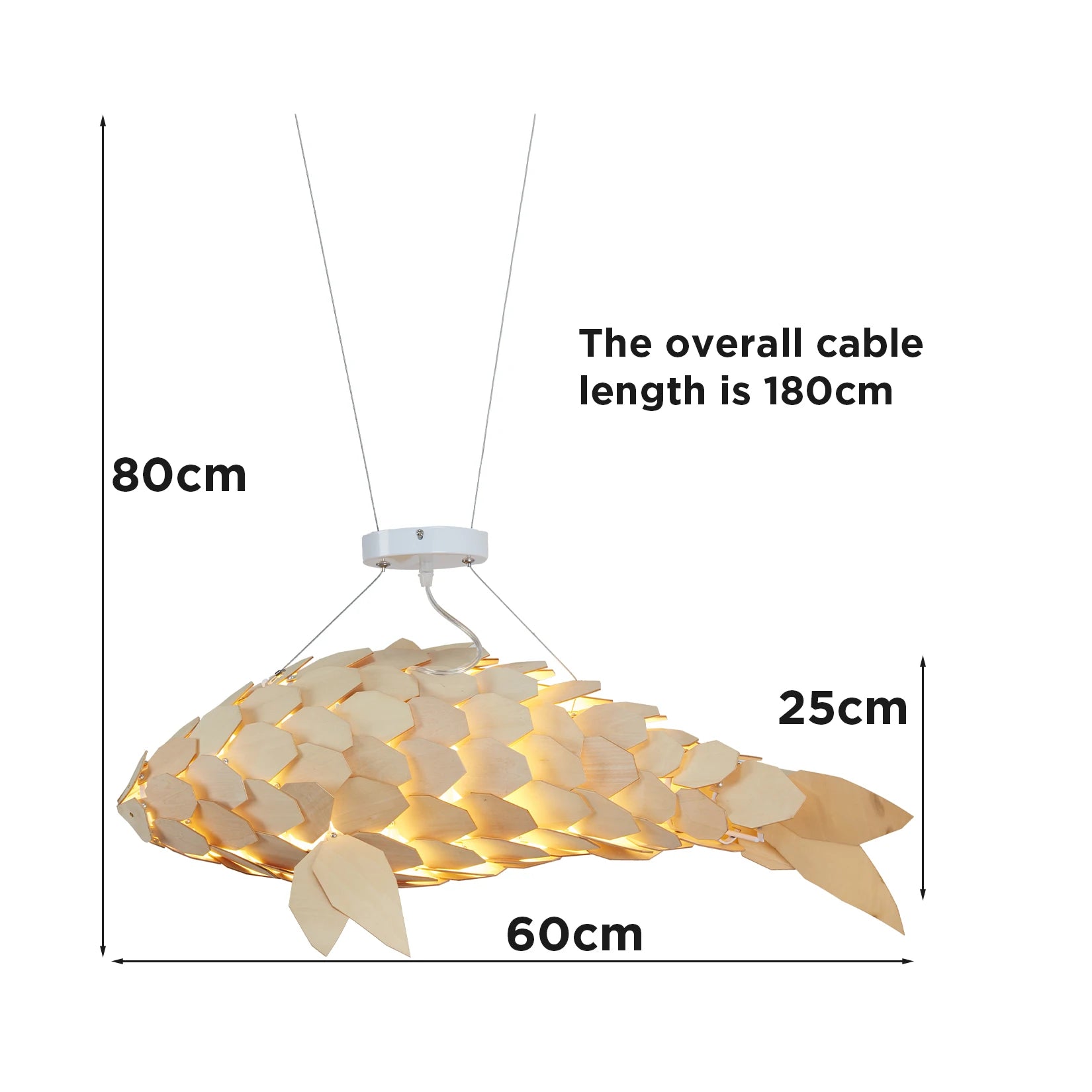 Vrygle Fish-shape Wood Ceiling Pendant Lamp Hand-woven Corridor Club Restaurant Decorative Chandeliers Lights