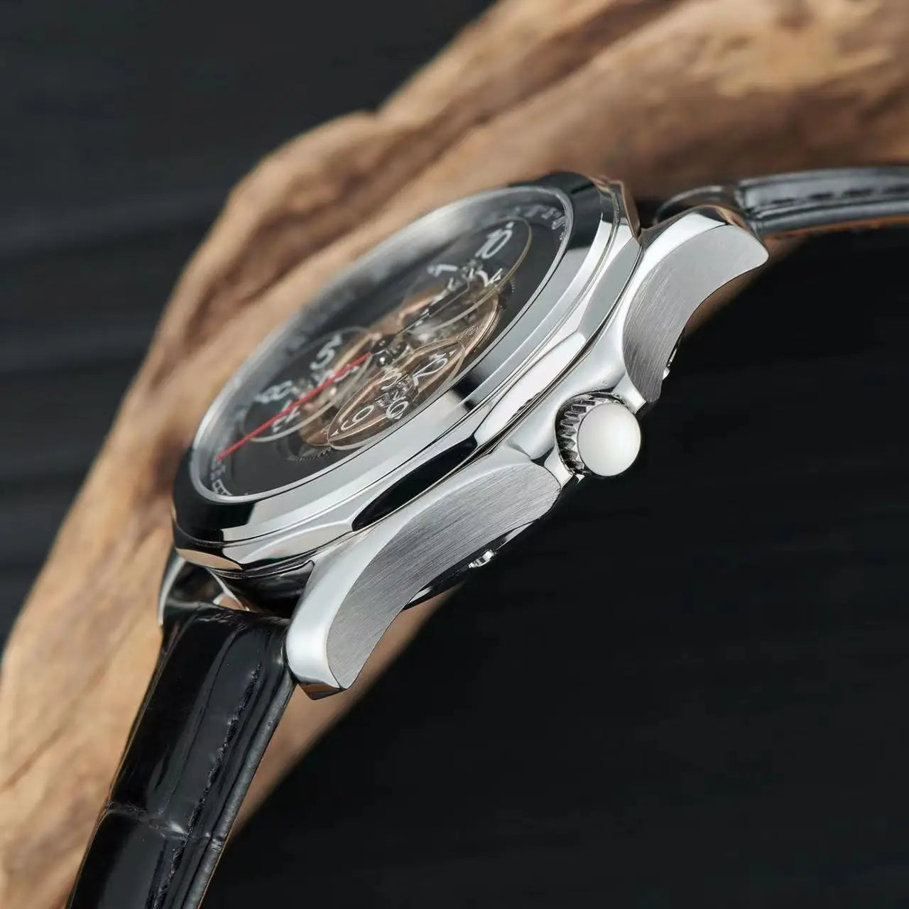 OBLVLO men's watch Star Creative Fully automatic mechanical watch Men's watch Skeletonized fashionable and trendy wristwatch men