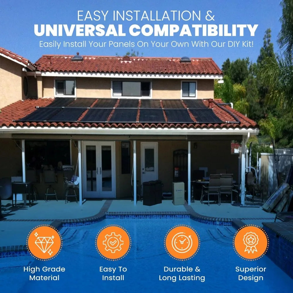 High Performance DIY Solar Pool Heater Kit - Advanced Design for Ultimate Performance & Durability - 15-20 Year Life Expectancy