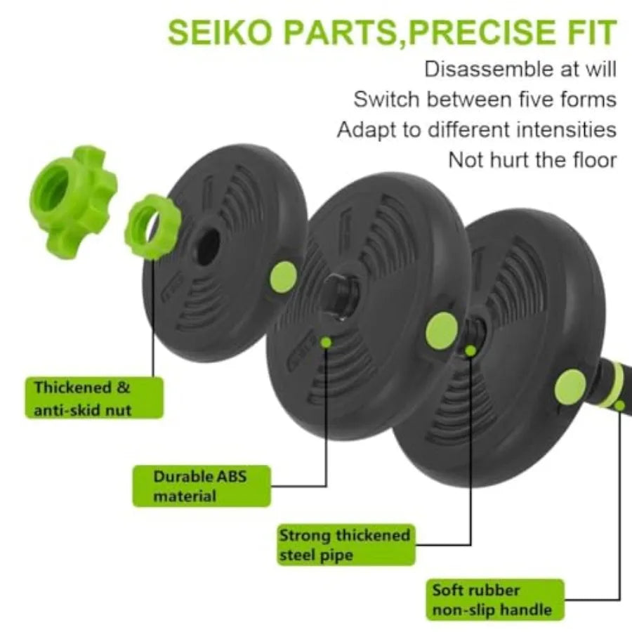 88LB Adjustable Weight Set 4In1 Free Weights for Home Gym: Versatile Dumbbells Barbells Kettlebells Push Up Stand for Women and