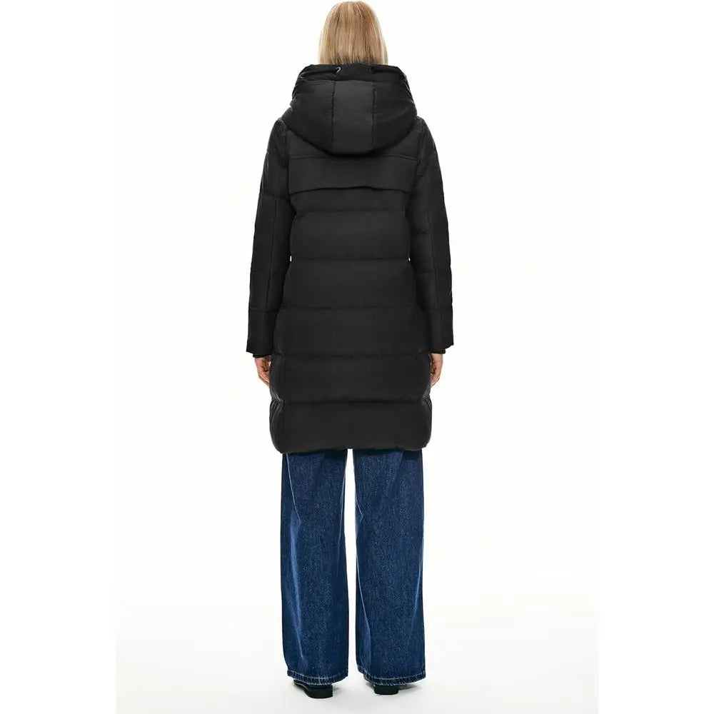 Women's Thickened Winter Down Coat Hooded Puffer Long Jacket with Pocket