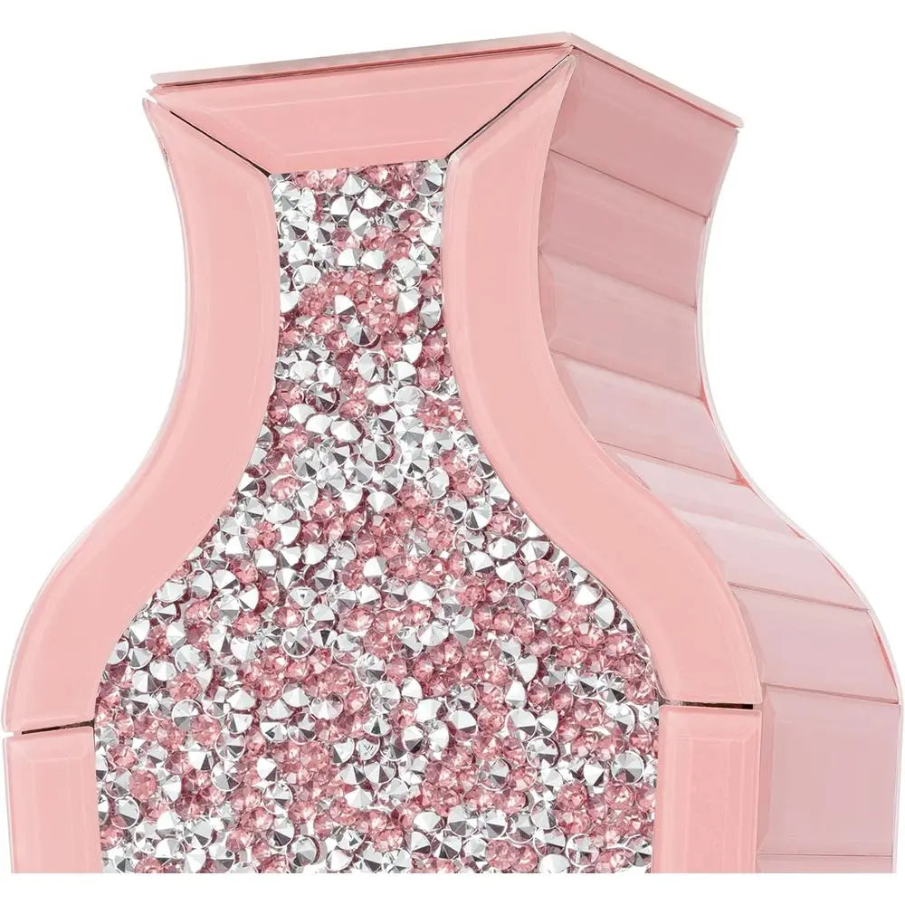 Crushed Diamond Floor Vase - 26.8 Tall Mirror Glass Home Decor Vases for Living Room Bedroom, Large Decorative Vase for Dried Fl