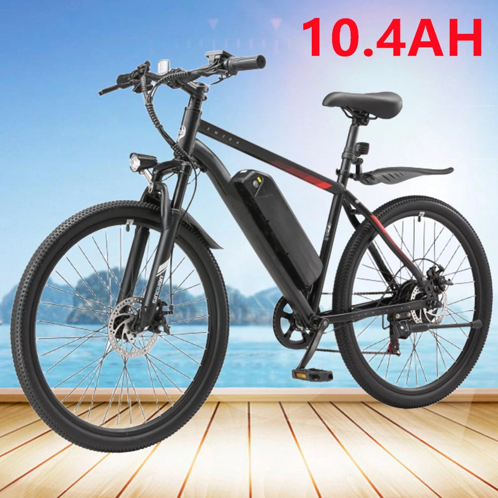 750W Peak Motor 26" Electric Motorcycles Mountain E Bike For Adults, 23Mph 33Miles 10.4AH 15.6AH Adults Electric Bicycle Ebike