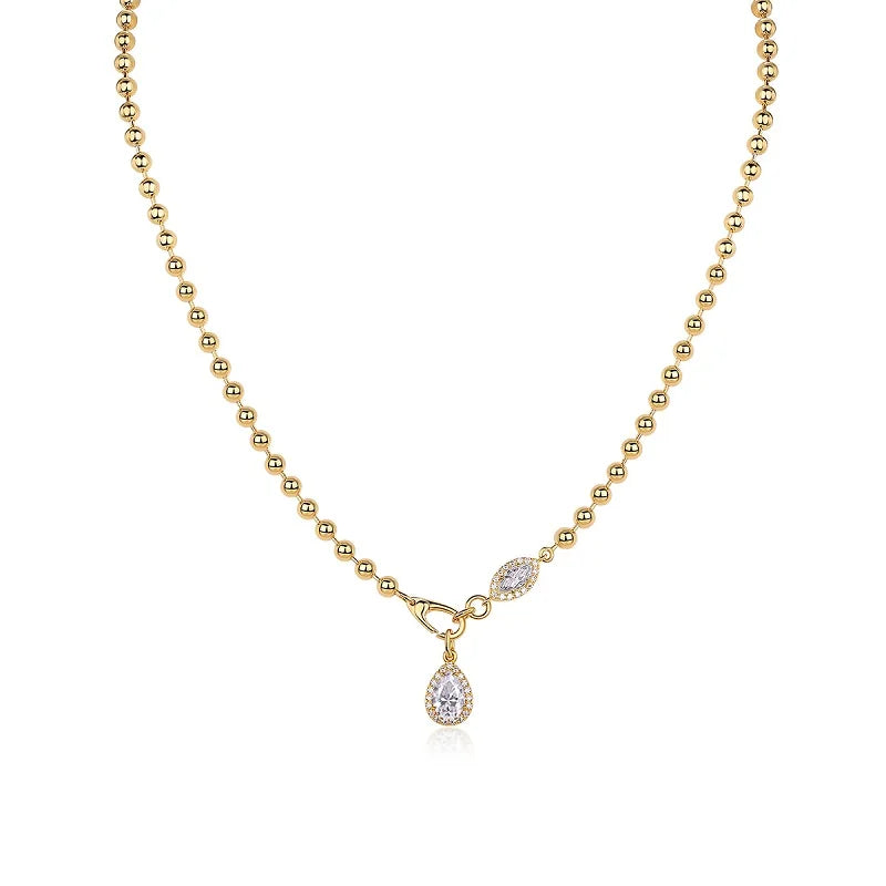 Water drop-shaped 6*9 moissanite pendant necklace, 925 sterling silver, suitable for men and women, suitable for banquets, parti