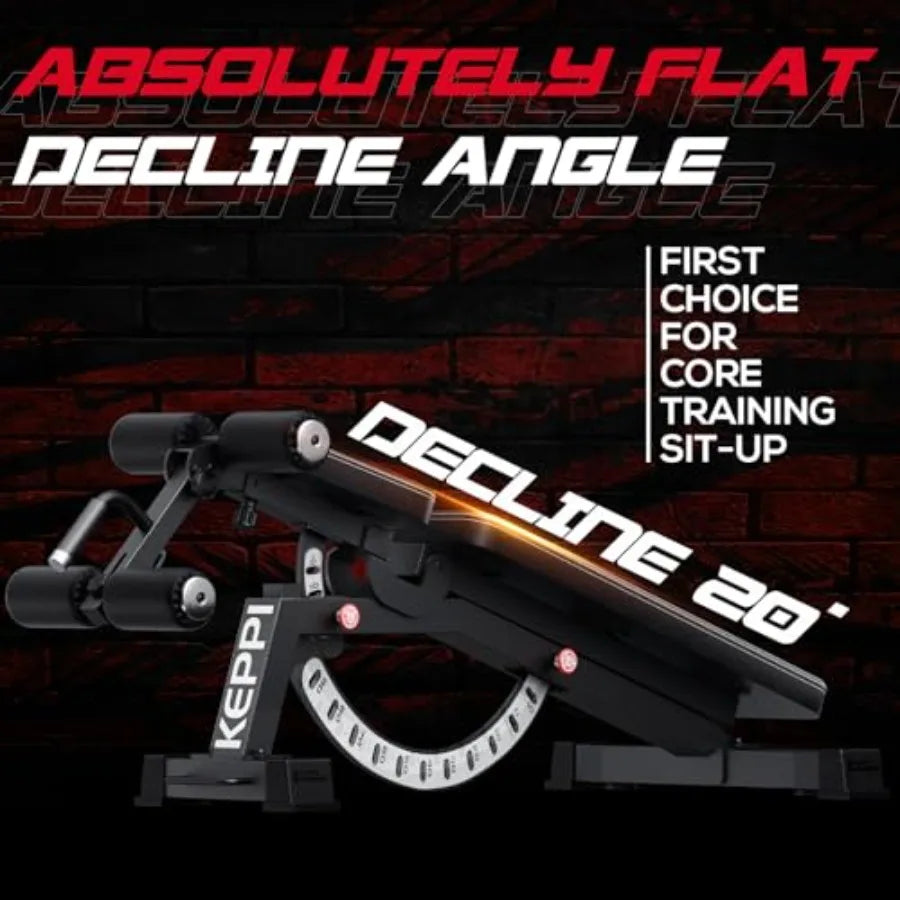 1200LB Weight Bench, Heavy Duty Bench1000 PRO Adjustable Workout Bench Press Set for Home Gym Strength Training, Removable Foot