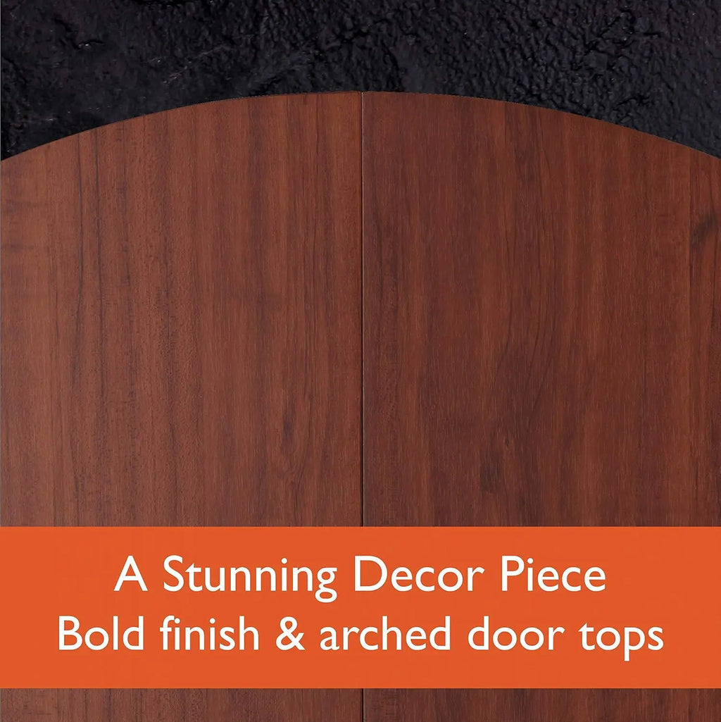 Mercury Electronic Soft Tip Dartboard with Cabinet, 13.5 in Target, 28 Games, 6 Darts Included, Black