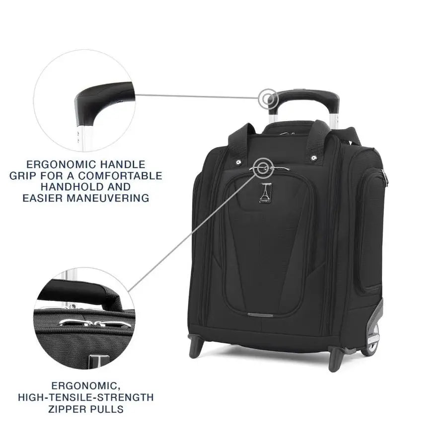 Luggage Maxlite 5 Softside Lightweight Rolling Underseat Compact Carry on Upright 2 Wheel Bag, 15Inch Black