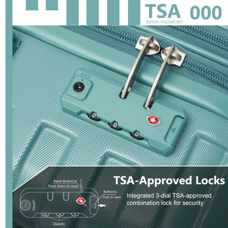 6 Piece Hardside Expandable Luggage Set with Duffel Bags Spinner Wheels