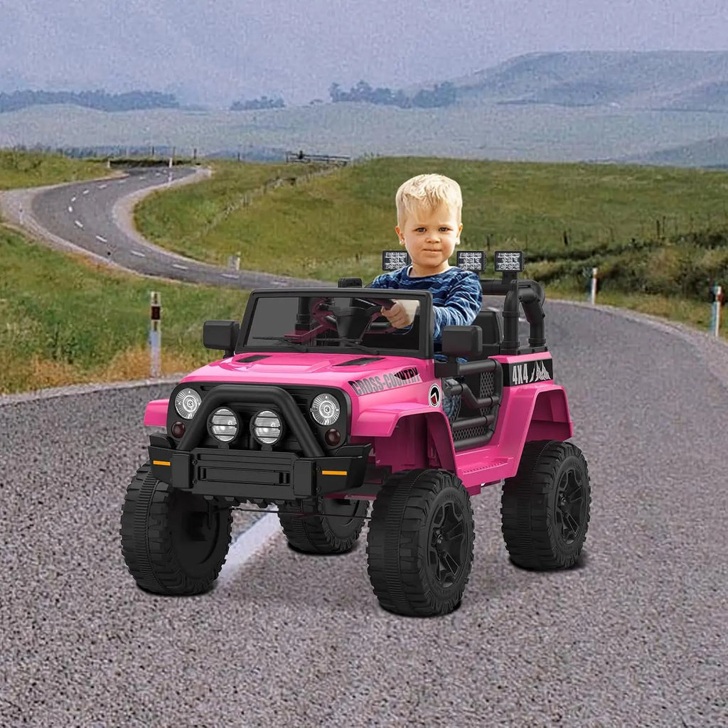 Kids Electric Ride-On Truck Car Battery Powered Toy Vehicle with Parental Remote Control & Child Manual Driving Music Player