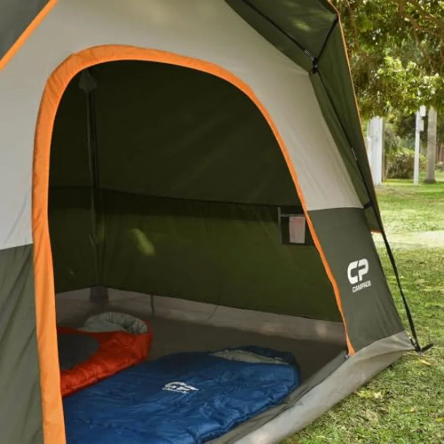 Tents for Camping 4 Person Tent Waterproof Windproof Double Layer Camping Tent Easy Setup Dome Tent with Large Mesh Windows and
