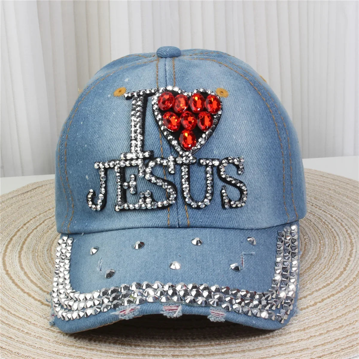 Wholesale Denim Baseball Caps Bling Rhinestone "TAKE ""LOVE" Heart  Snapback Hat A Dozen 12 pieces Mixed order