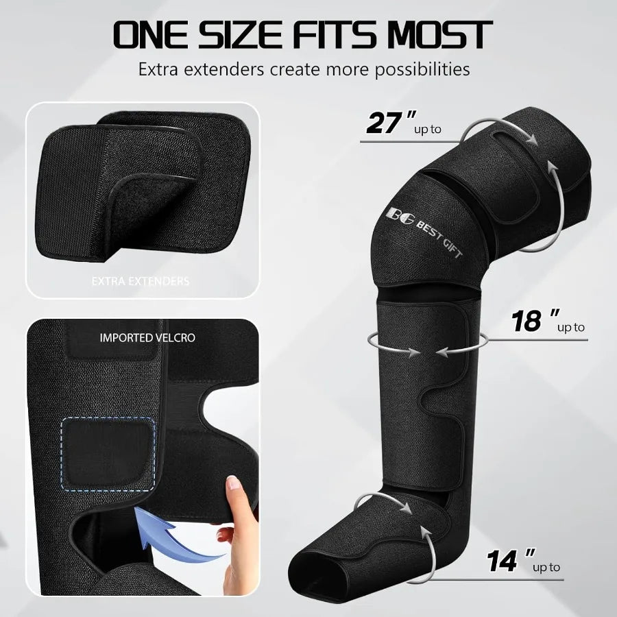 Bestgift Christmas Gifts for Men Women Mom Dad Mother's Day Father's Day Air Compression Massager with Heat for Foot Leg Calf T