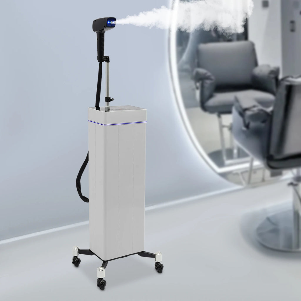 Standing Hair Steamer Machine with 10-Level Nano Mist & Timer, Salon Hair Steamer for Deep Conditioning, Color Treatment