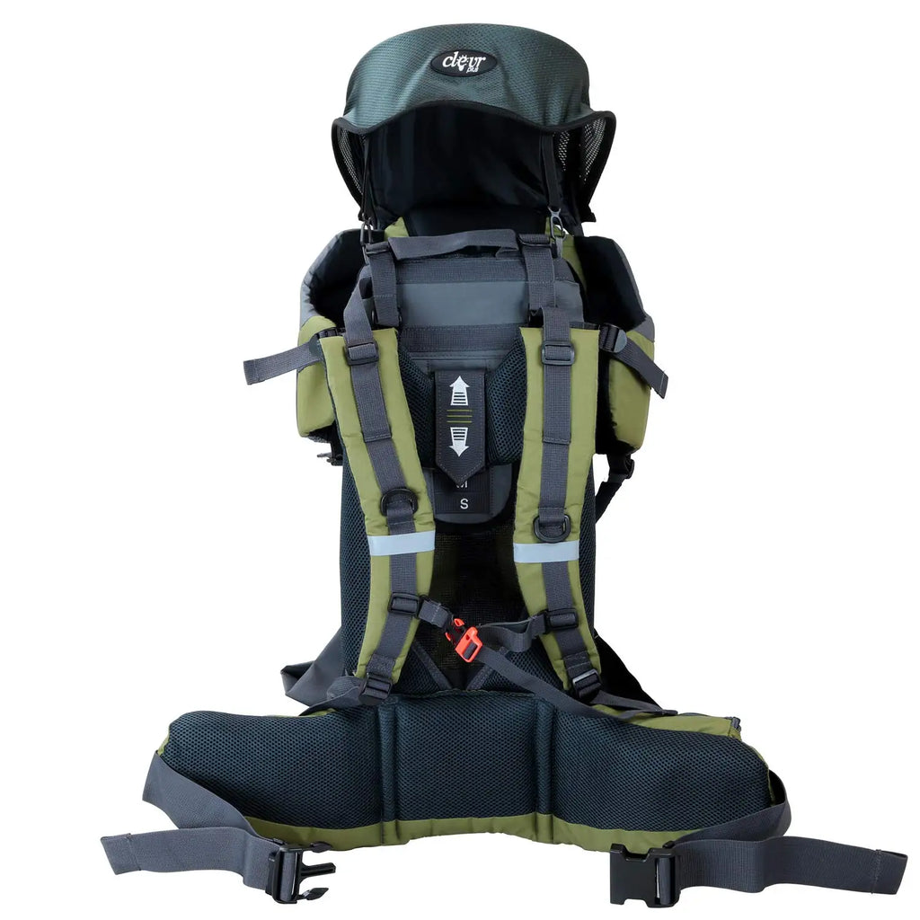 Canyonero Camping Baby Backpack Hiking Kid Toddler Child Carrier with Stand and Sun Shade Visor, Army Green