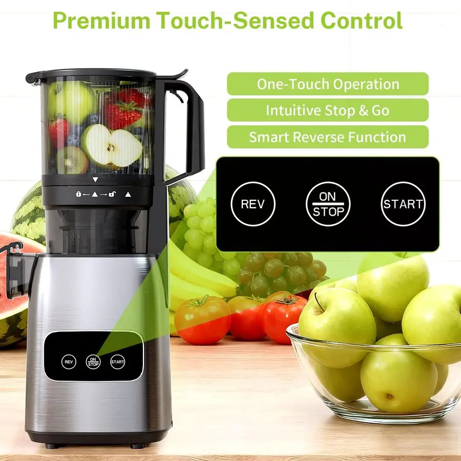 Juicer Machines with 5.4 Large Feed Chute, Cold Press Juicer for Whole Vegetables and Fruits, Stainless Steel Slow Masticating J