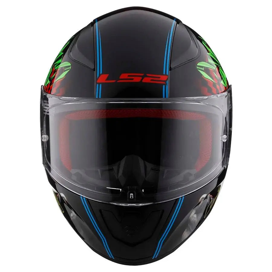 Helmets Rapid II Full Face Motorcycle Helmet Happy Dreams Gloss Black Large
