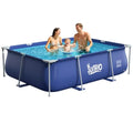 10'7926 Rectangular Above Ground Swimming Pool Metal Frame Family Pool for and Adults Outdoor Backyard Swimming Capacity 1049 G