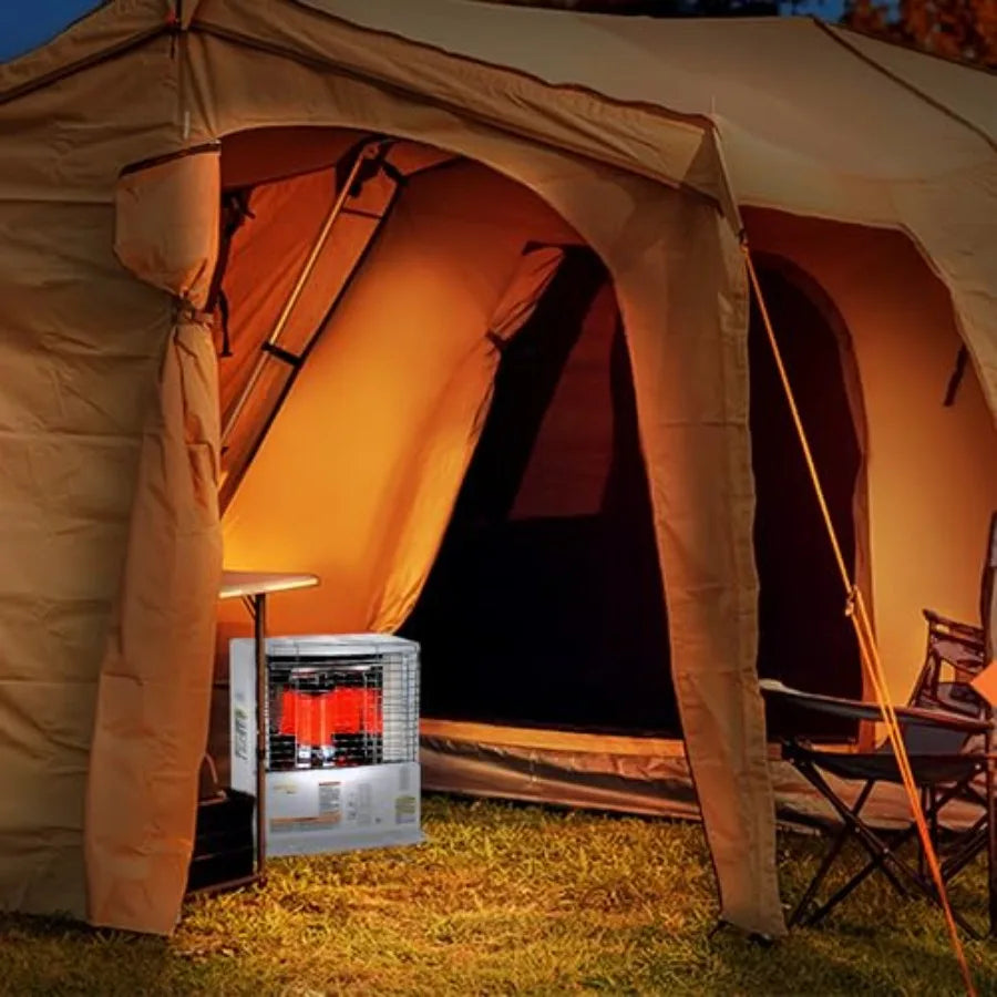 Sengoku Indoor Outdoor Kerosene Heater 10000 BTU Portable White Cordless Space Heating Machine for Home Garage Basement Camping