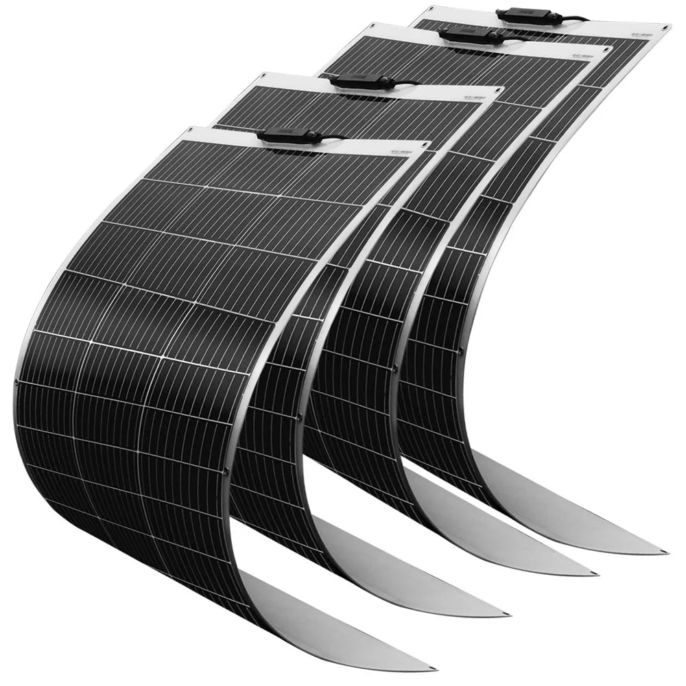 1200W 600W 480W 120W 18V Monocrystalline Semi-flexible Solar Panel 1~10 pcs solar plate 120 W choose from) For RV/Boat/Car/Home