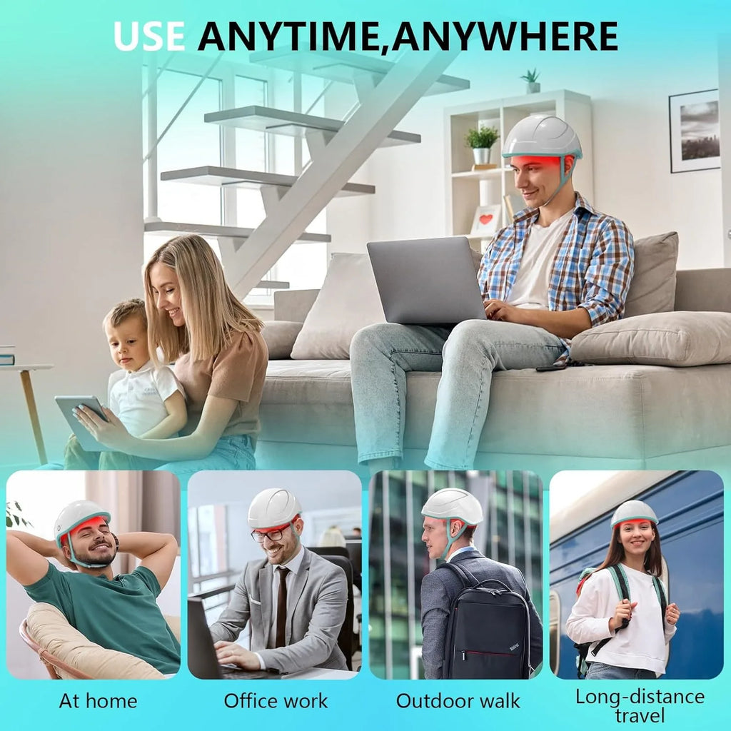 Wireless LLLT Hair Laser Cap 109pcs 650nm Laser Diodes Rechargeable Laser Helmet for Women Men Anti-Hair Loss Hair Growth Cap