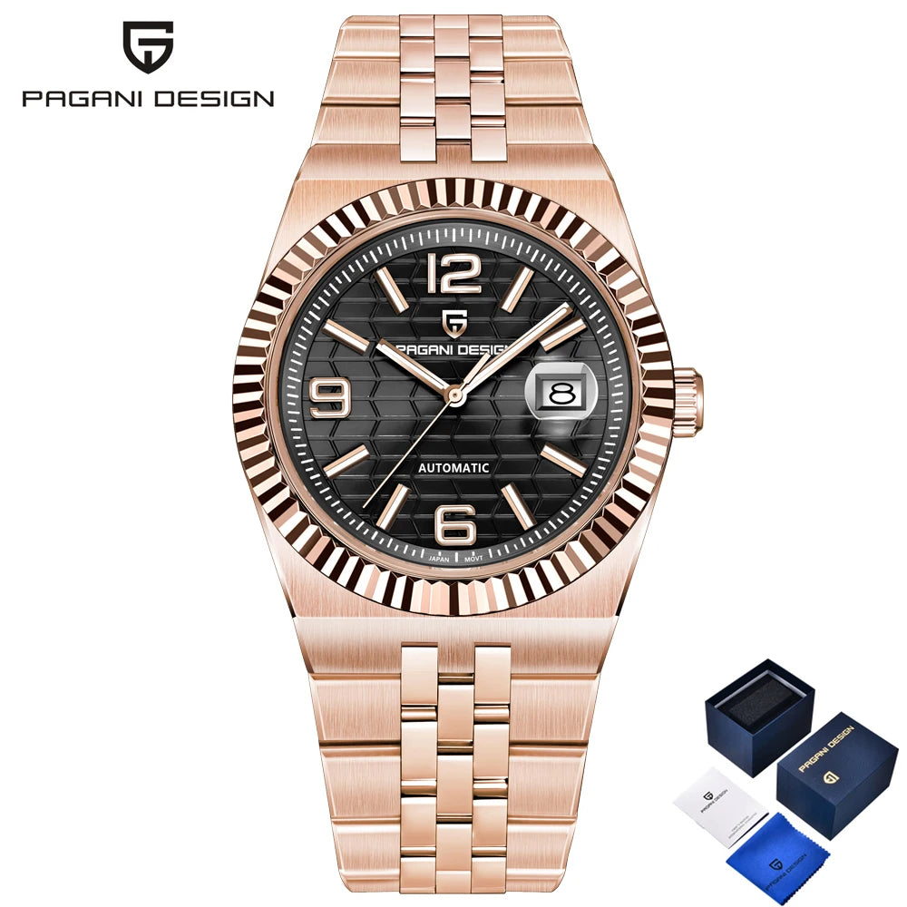 2026 New PAGANI DESIGN Men's Watches Gold Luxury Mechanical Wristwatches Automatic Watch For Men AR Sapphire Luminous Waterproof