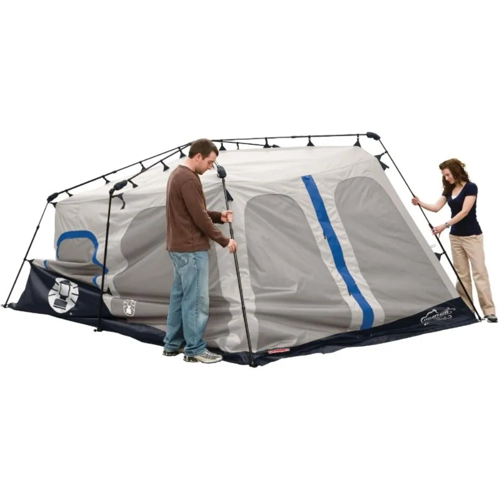 Instant Camping Tent with 1-Minute Setup, Large Family Tent with Pre-Attached Poles, Air Vent, & Carry Bag, Sets Up in About