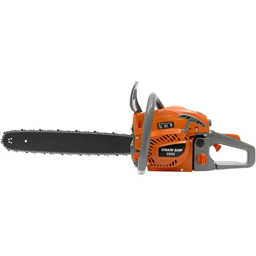 20Inch Gas Chainsaw 2-Stroke 58CC Gasoline Powered Chainsaw for Cutting Wood in Forest Garden and Farm Applications with Cordle