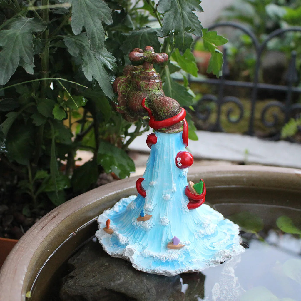 Octopus Faucet Resin Decoration Creative Wall Decoration Outdoor Patio Flower Pot Decoration