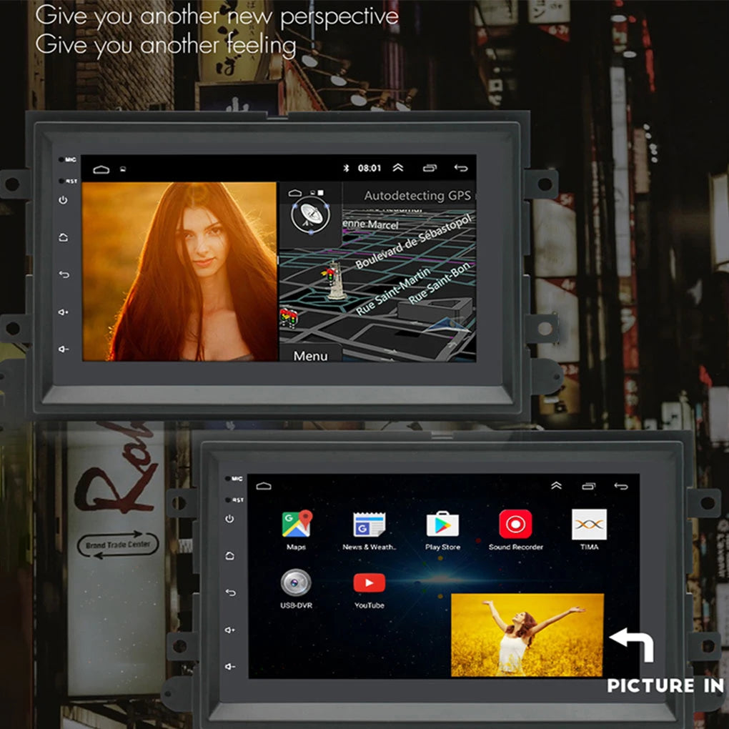 Black Car S Entertainment System High-tech Car Radio Featuring FM Radio And Online GPS Navi
