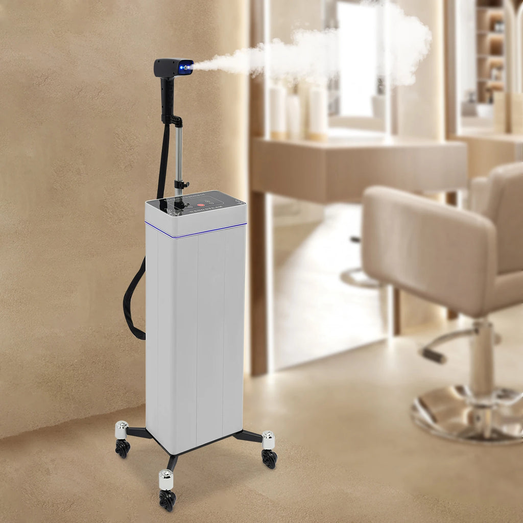 Standing Hair Steamer Machine with 10-Level Nano Mist & Timer, Salon Hair Steamer for Deep Conditioning, Color Treatment
