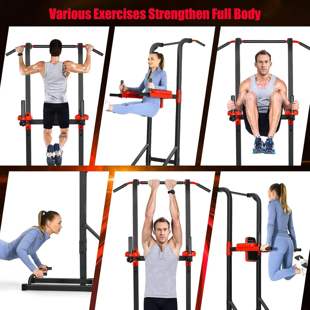 Multi-function Power Tower, Heavy-duty Pull Up Bar Stand for Pull-ups, Push-ups, Vertical Knee, Leg Raises, Dip Stand, Strength