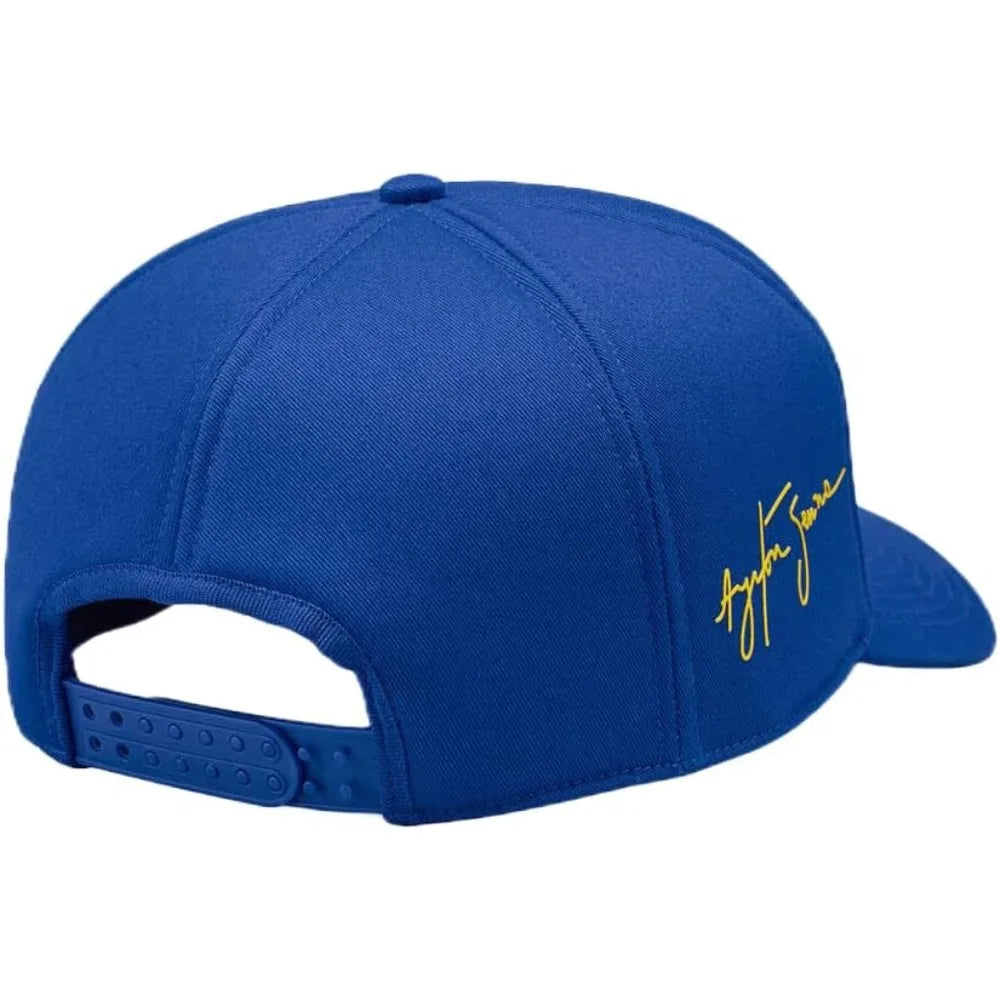 National Style Senna Replica Cap in Blue with Carry Bag - One Size, Perfect for Racing Enthusiasts