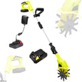 9.8 Electric Garden Tiller, 250RPM, 10.5cm Width, 20V Corded Cultivator Tool