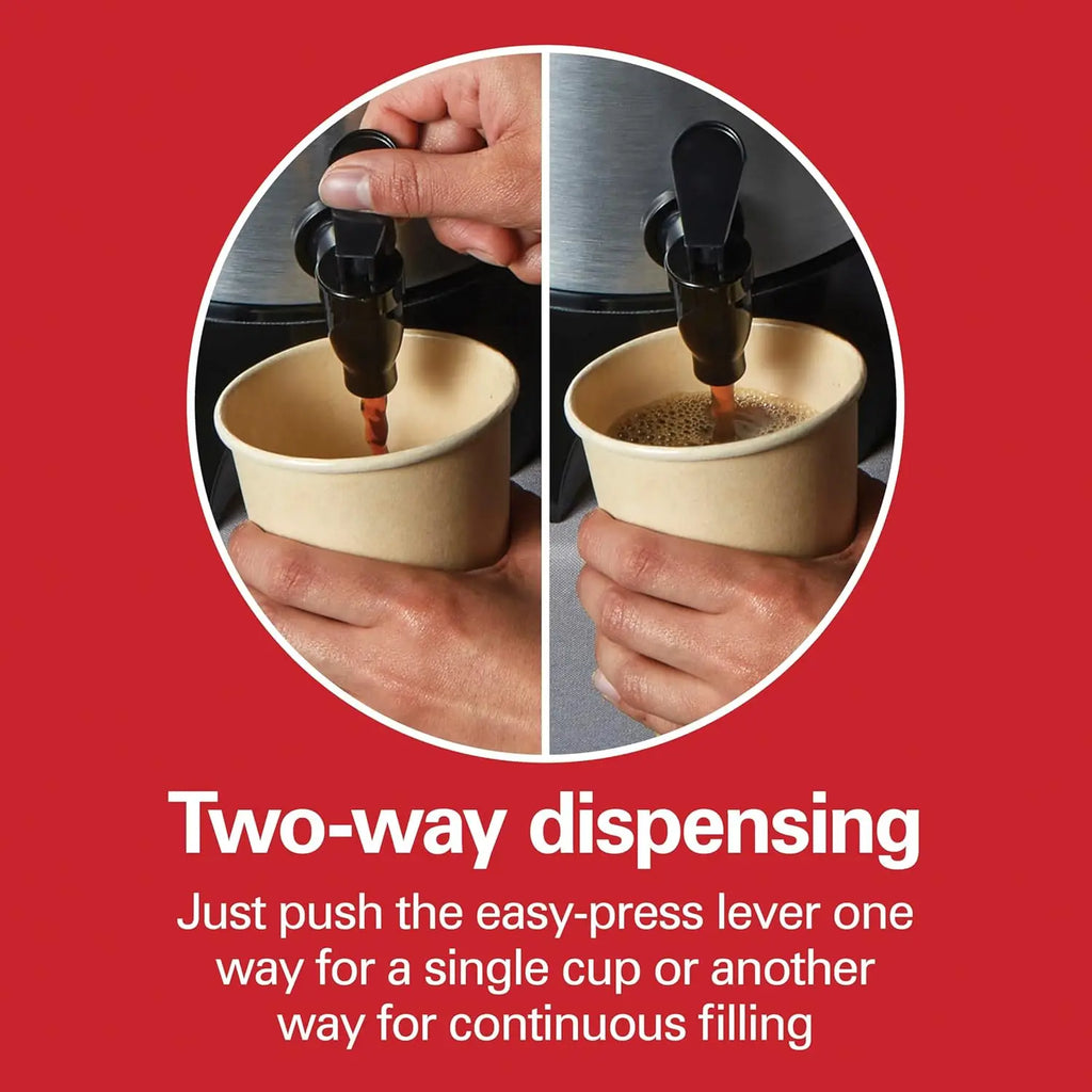 45-Cup Coffee Urn & Hot Beverage Dispenser, Fast Brewing for Large Gatherings