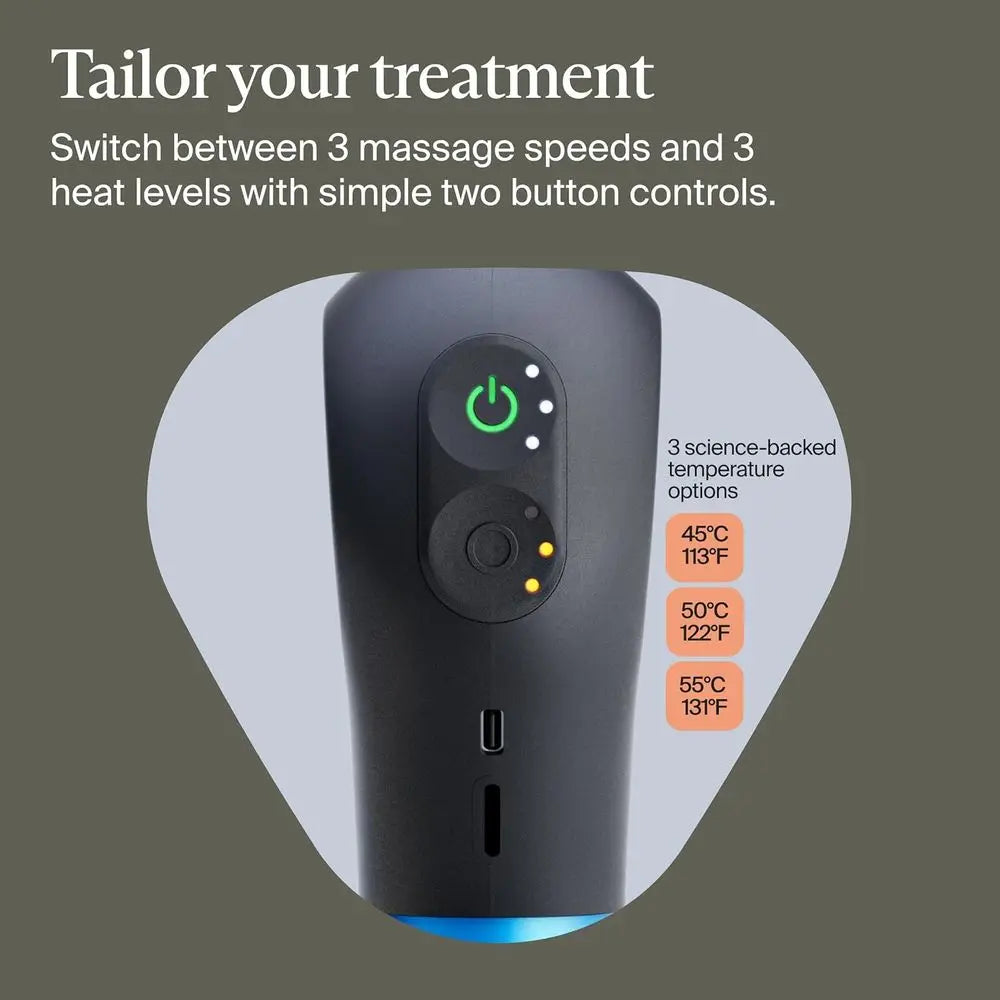 Mini Plus Massage Gun by Therabody - Portable Massage Enhanced with Heat – Travel Essential for Faster Recovery On The Go