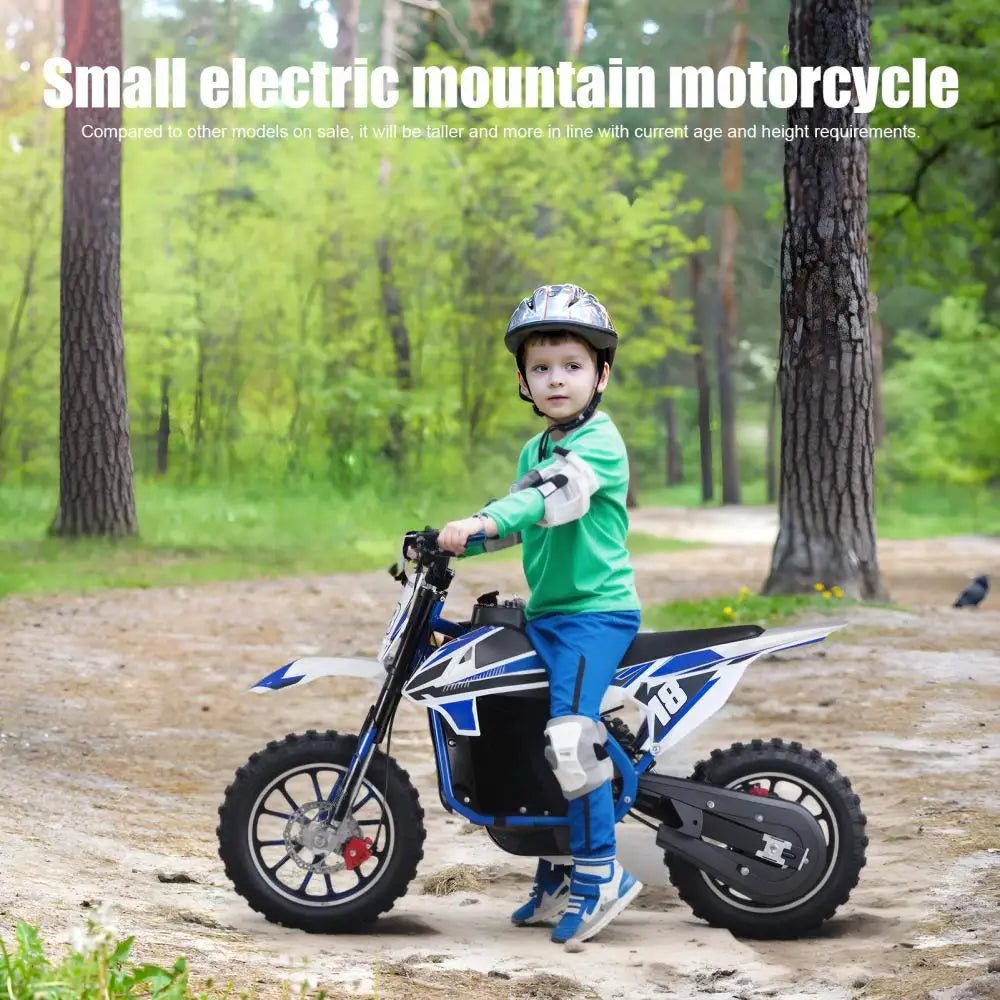 Off Road Mini Motorcycle, Kids Electric Motocross Bike, Electric Pocket Motorbike with High-Performance Motor and Battery