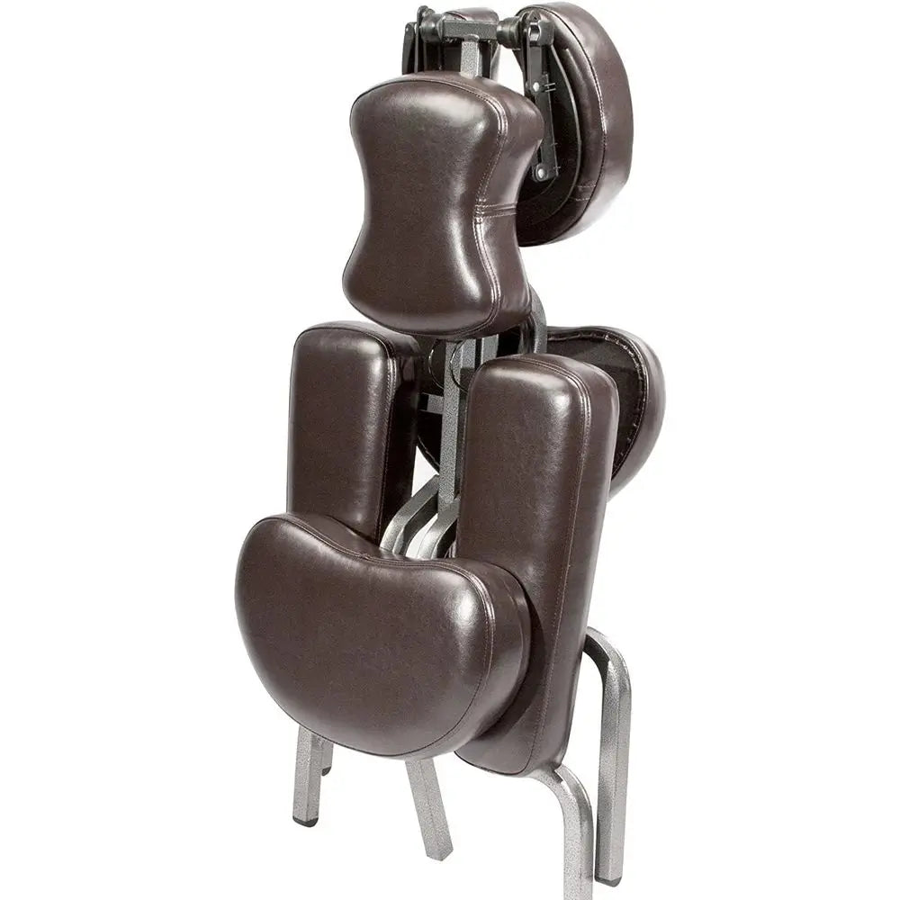 Bedord Adjustable Portable olding ull Body Massage Chair, Coee, 11" x 14" x 39"