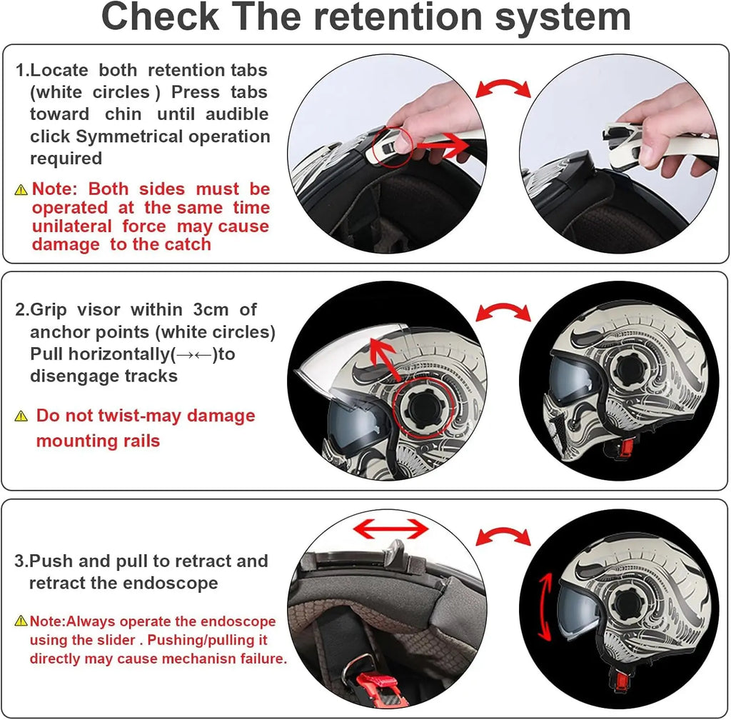 Full Face Motorcycle Helmets Off-Road Motocross Helmet for Men Women Dual Visor with Internal Tinted Sunshield Open Face 3/4 Adu