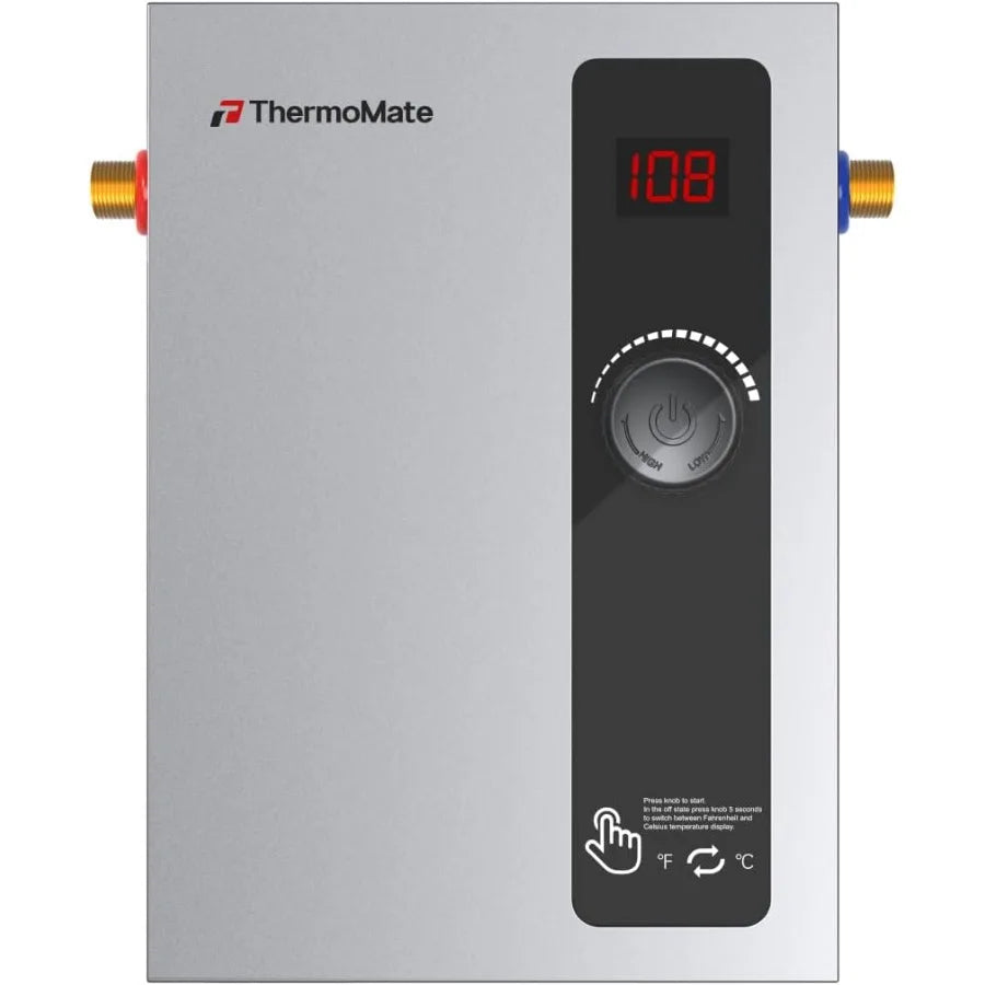 Tankless Water Heater Electric 8kW at 240 Volt On Demand Instant Hot Water Heater for Point of Use Self-Modulating Save Energy