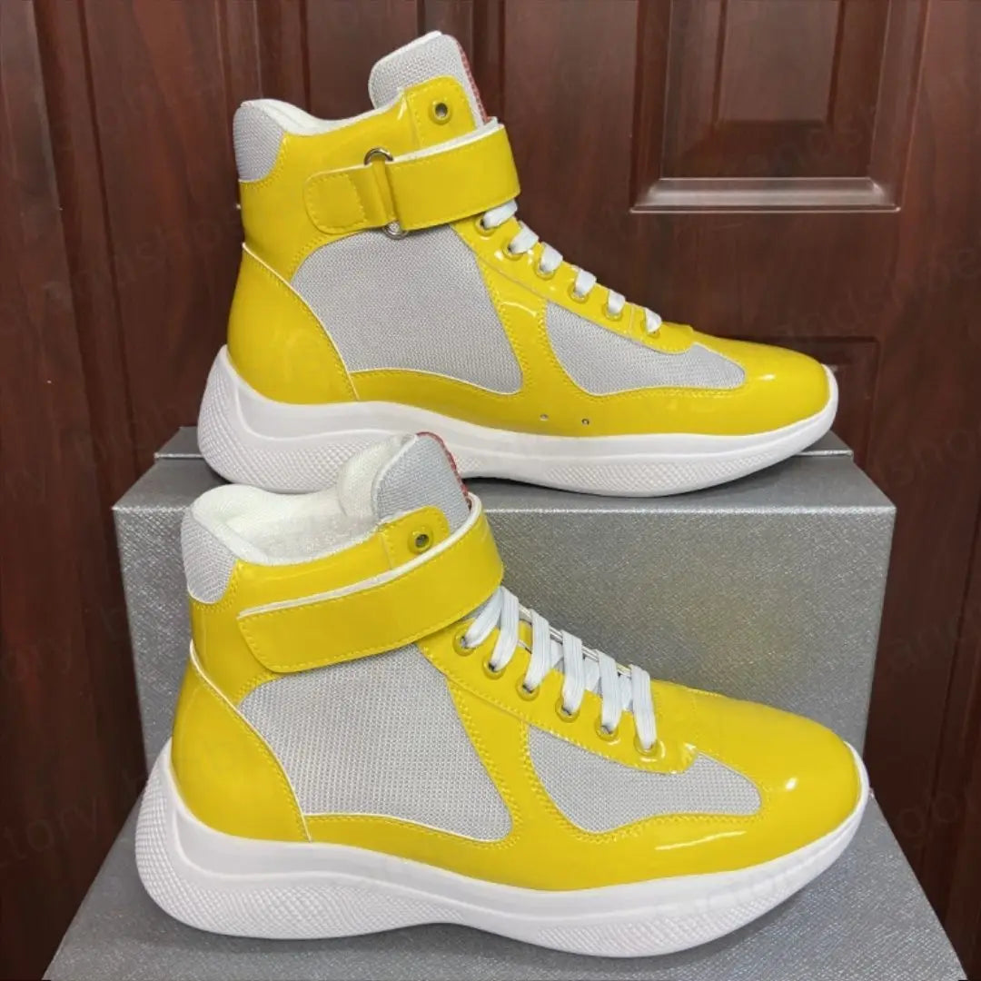 2025 Summer New Casual High End Board Shoes Mesh Breathable Fashion Men's Shoes Fashion Shoes Sports High Top Couple Shoes