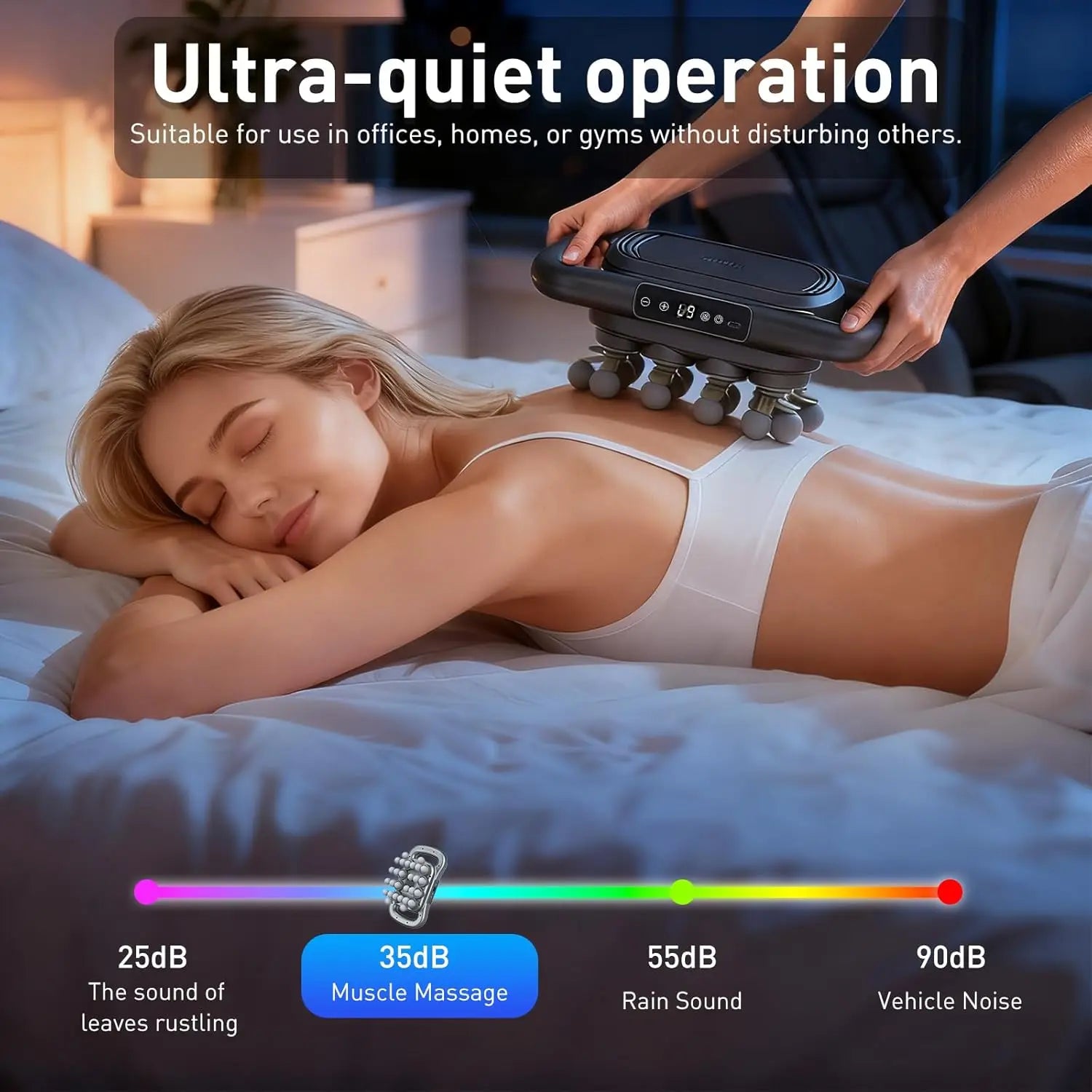 28-Head Deep Tissue Massage Gun, 9 Speeds Electric Percussion Muscle Relief for Athletes Neck Shoulder Pain, Gift for Men Women