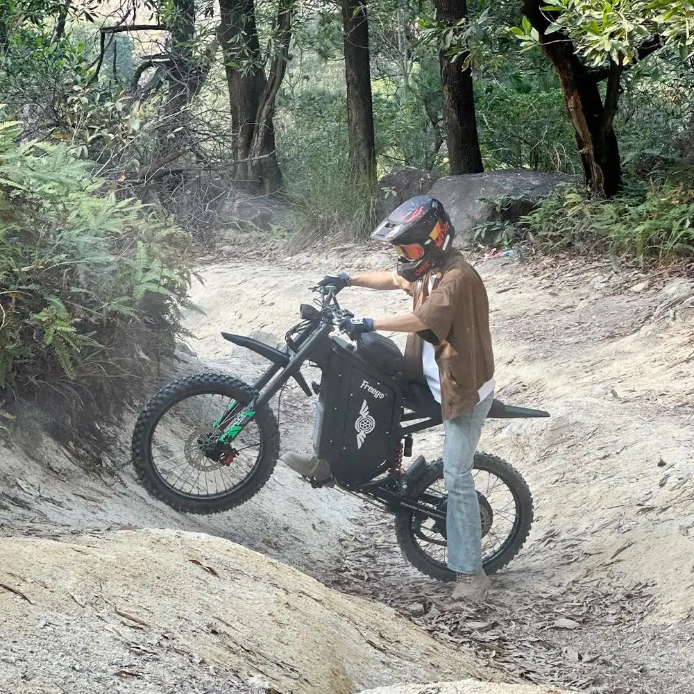 Freego X3 Electric Dirt Bike for Adults 8000W Motor Electric Motorcycle 72V50A Battery Speed 56MPH Electric Bike Hydraulic Brake