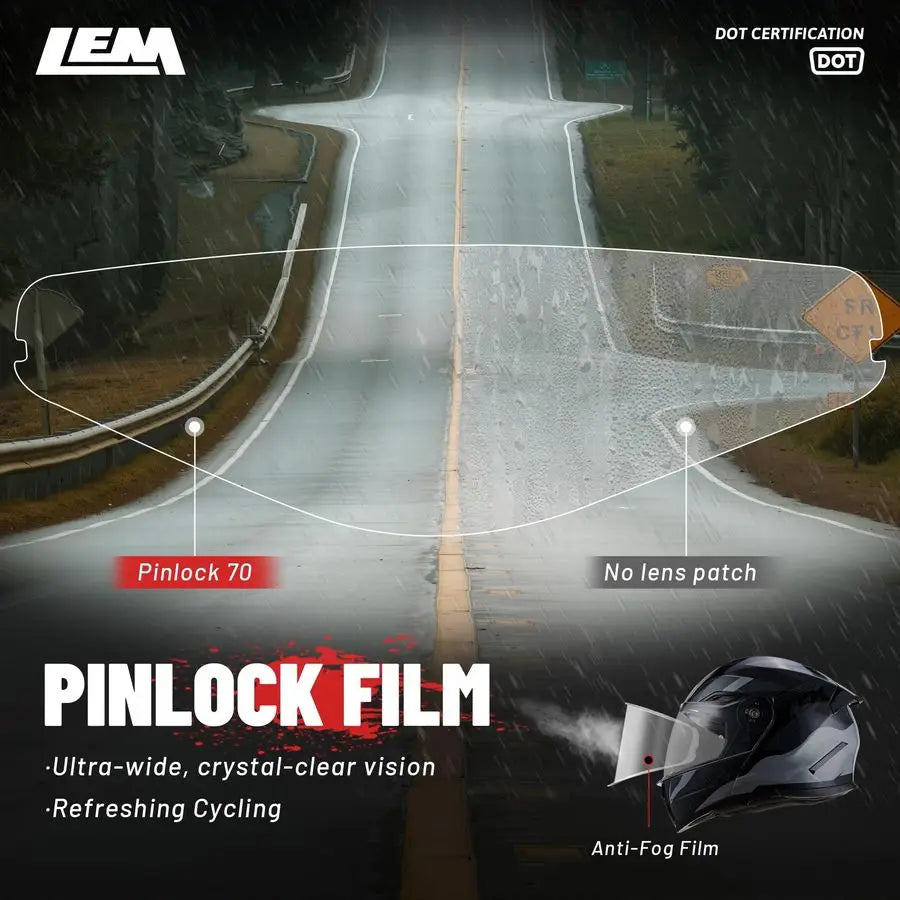 Modular Motorcycle Helmets Fiberglass, Full Face Motorcycle Helmet Flip Up for Touring, DOT Certified, Release Sun Visor amp Rem