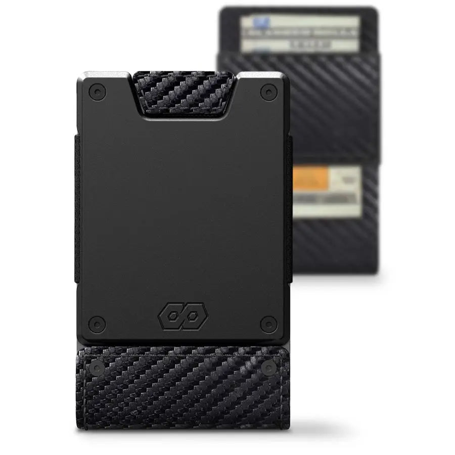 Slim Minimalist Wallets for Men Leather amp Metal RFID Wallet Front Back Pocket Gift Box Veteran Owned